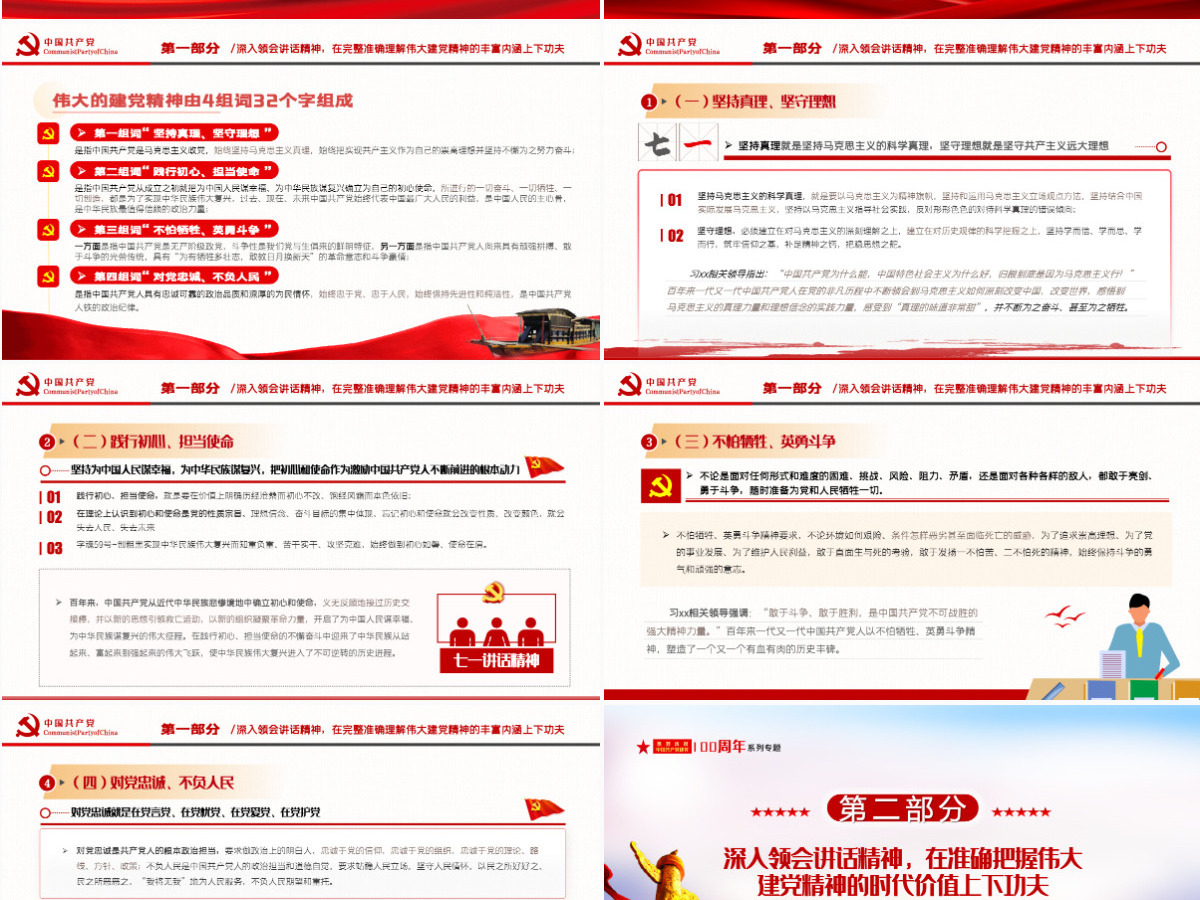 2021深学细悟讲话精神忠诚履行监督职责纪检部门学习七一讲话精神监察党课ppt-含讲稿