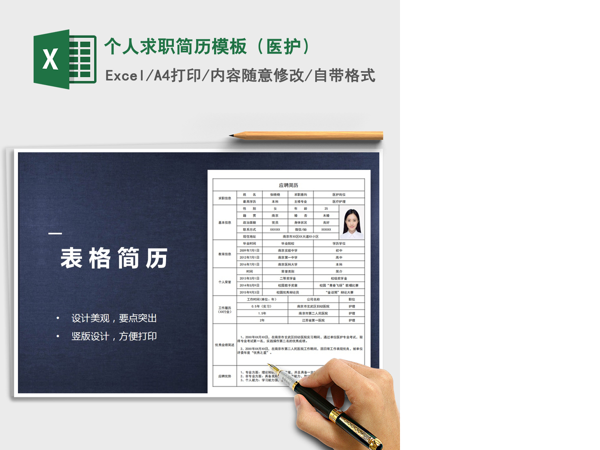 2021年个人求职简历模板(医护) 2021年个人求职简历模板(医护)