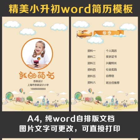 小升初简历