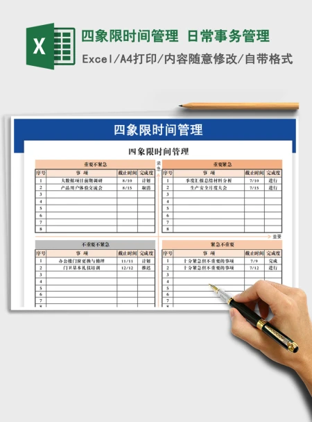 2021年四象限时间管理 日常事务管理 2021年四象限时间管理 日常事务管理