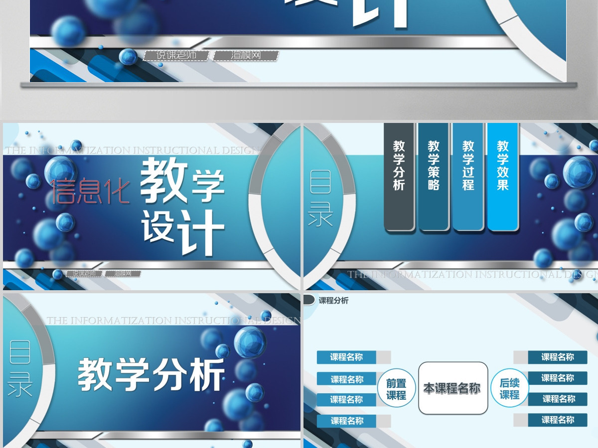 【原创】专业信息化教学设计说课PPT模板