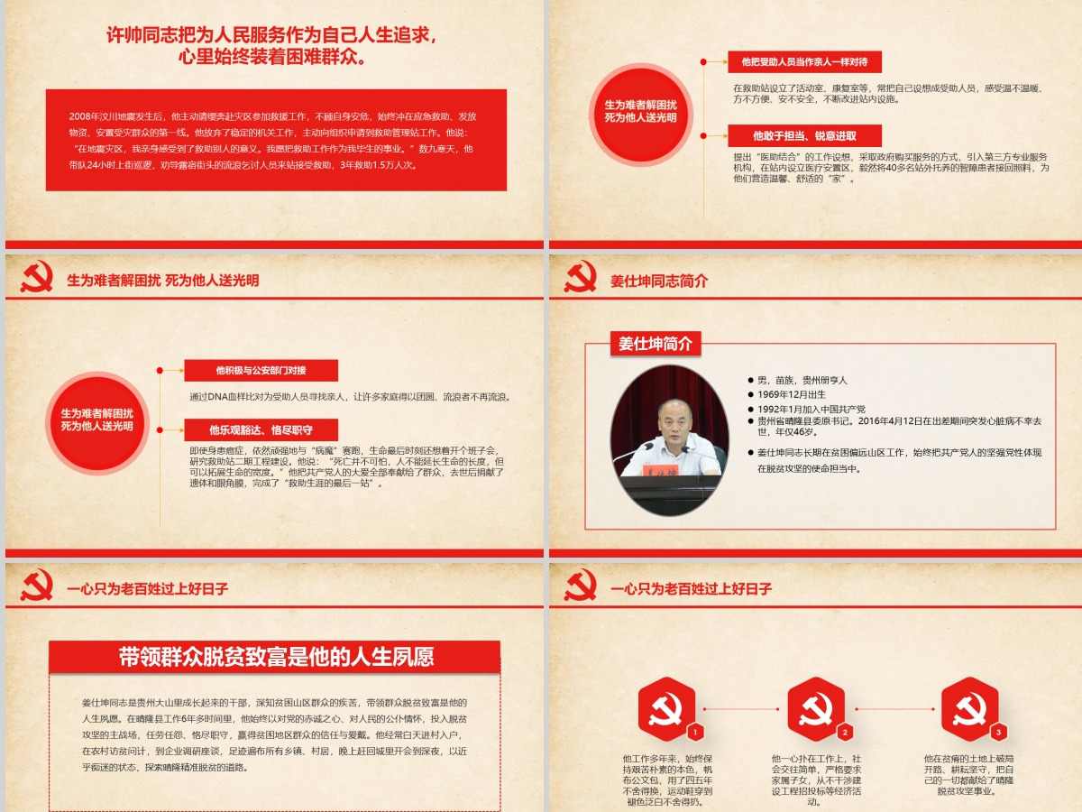 郑德荣等7名同志全国优秀共产党员先进事迹PPT 郑德荣等7名同志全国优秀共产党员先进事迹PPT