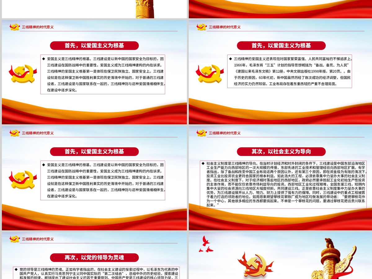 精美大气三线精神的核心内容与现实意义党课PPT课件-含讲稿 精美大气三线精神的核心内容与现实意义党课PPT课件-含讲稿