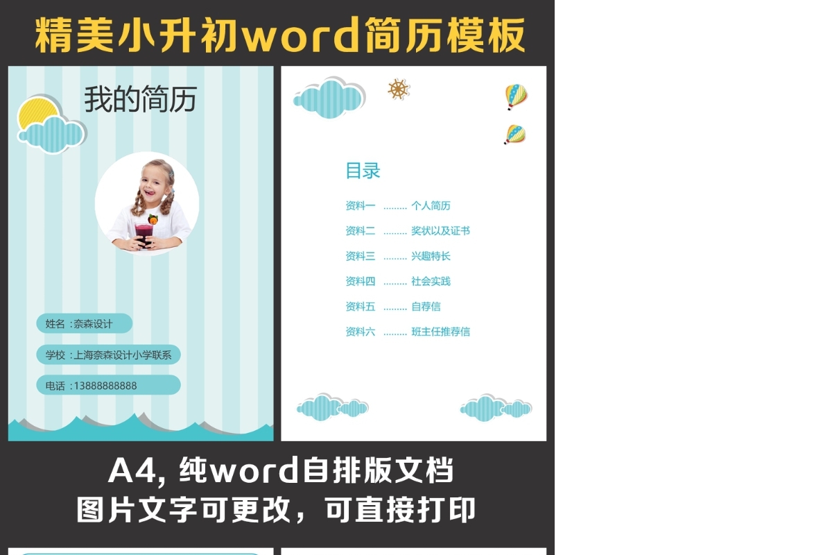 小升初简历