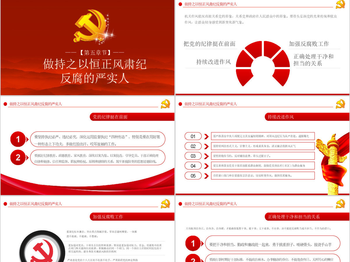 党委（党组）强化政治机关意识走好第一方阵落实全面从严治党主体责任规定专题党课PPT模板