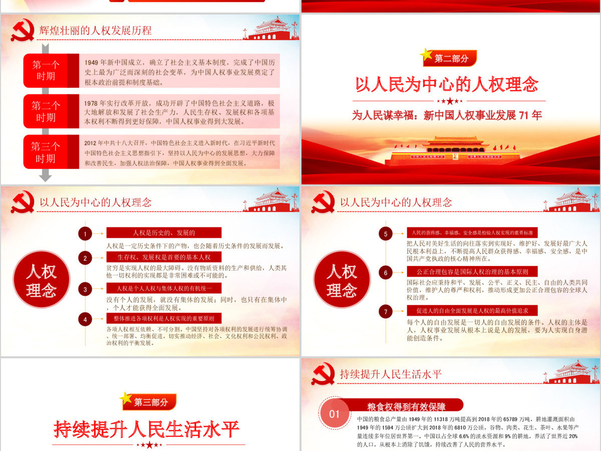原创为人民谋幸福新中国人权事业发展70年PPT