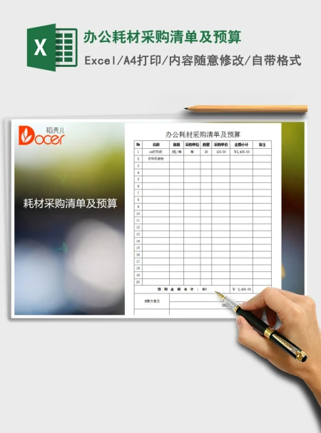 2021年办公耗材采购清单及预算 2021年办公耗材采购清单及预算
