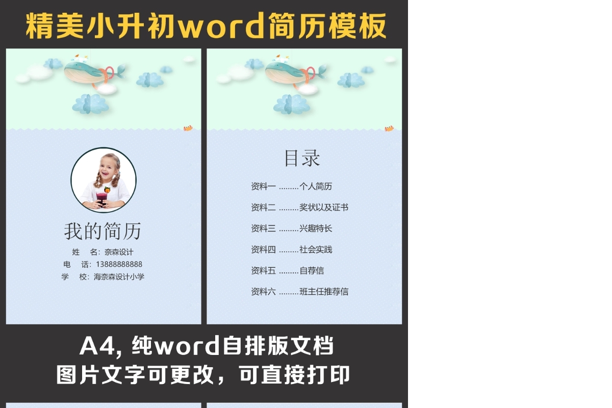 小升初简历