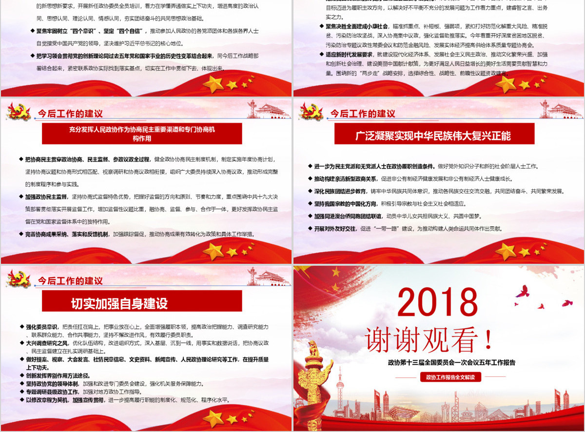 2018聚焦全国两会工作报告学习解读PPTppt