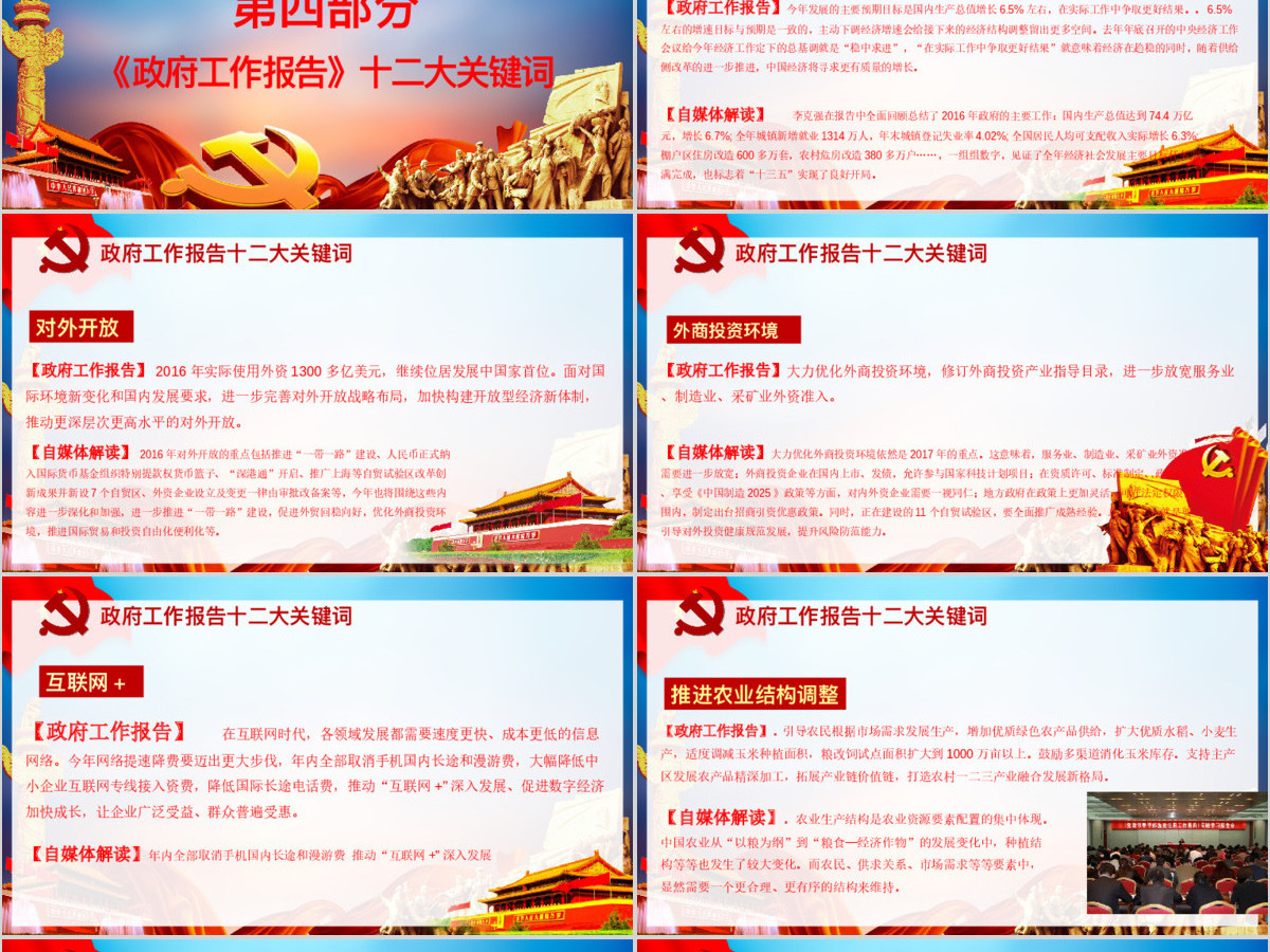 2017全国两会党政ppt模板幻灯片 2017全国两会党政ppt模板幻灯片