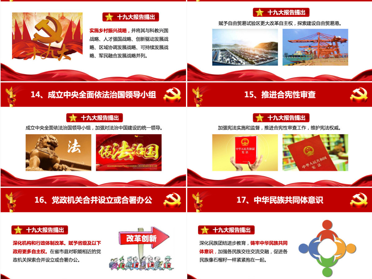 十九大报告40个新提法新举措