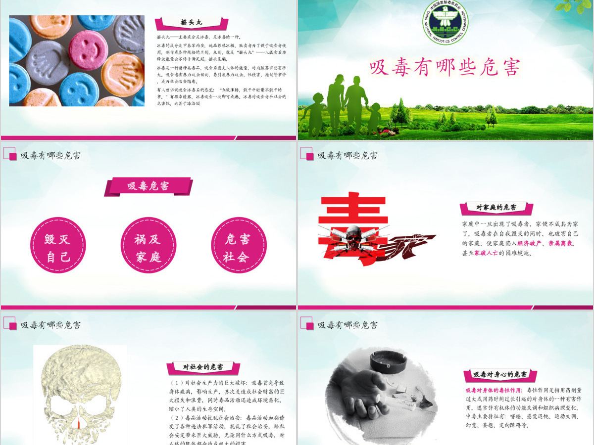 原创2019国际禁毒日宣传介绍主题班会ppt-版权可商用