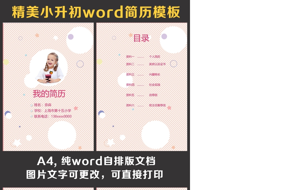 小升初简历