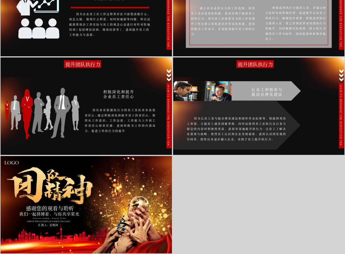 酷炫大气团队精神公司企业员工培训团队建设与管理培训课件PPT模板
