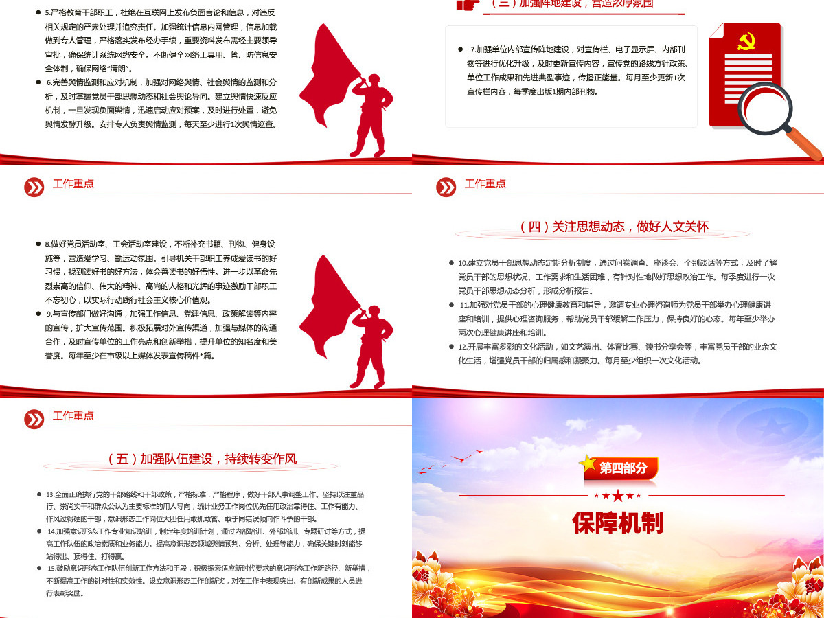 第二季度意识形态工作计划党建工作总结PPT模板