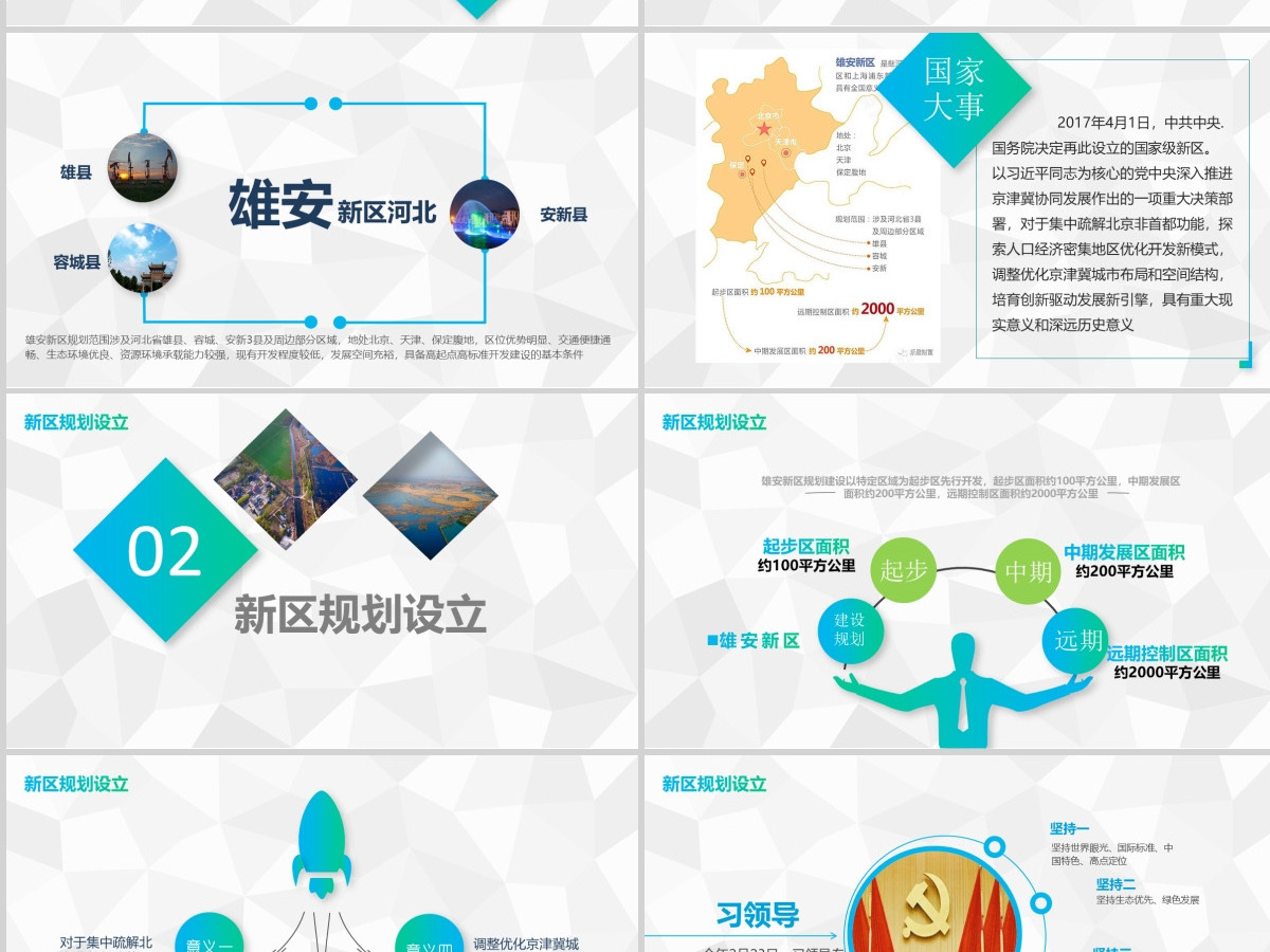 河北雄安新区介绍PPT模板概况规划地图 河北雄安新区介绍PPT模板概况规划地图