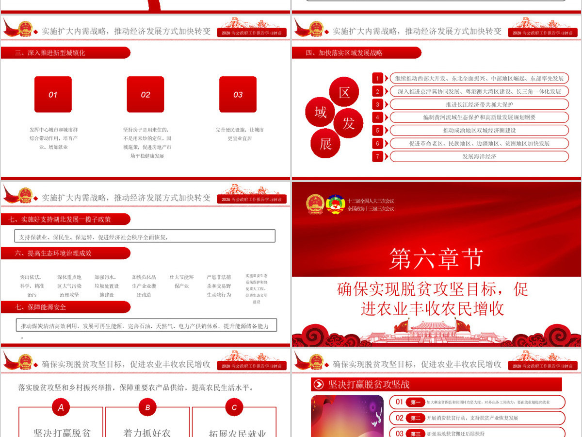 2020全国两会政府工作报告学习解读ppt-含讲稿 2020全国两会政府工作报告学习解读ppt-含讲稿