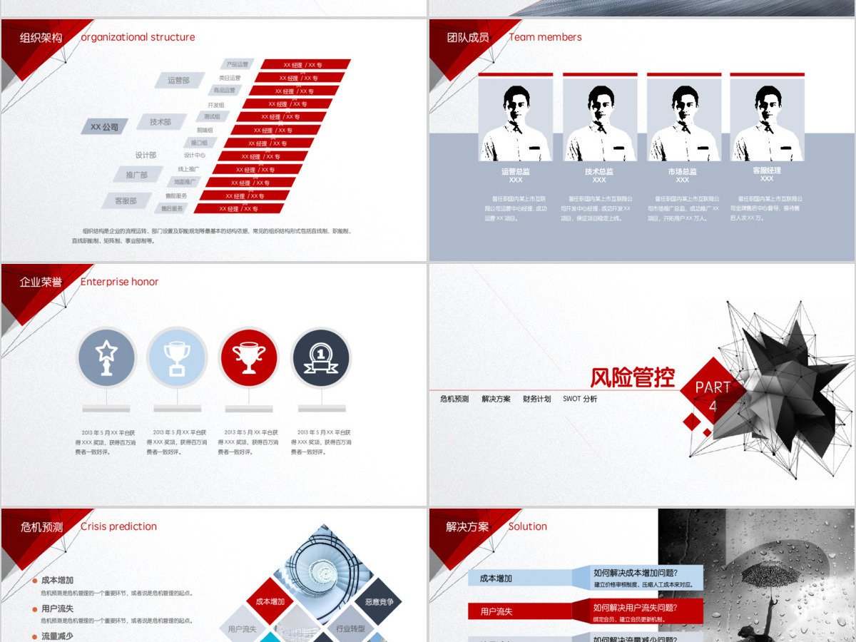 2021红色创意实用商业计划书ppt模板幻灯片 2021红色创意实用商业计划书ppt模板幻灯片