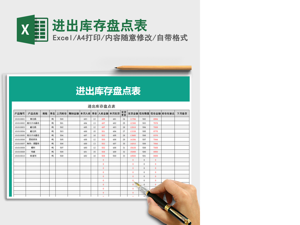2021年进出库存盘点表 2021年进出库存盘点表