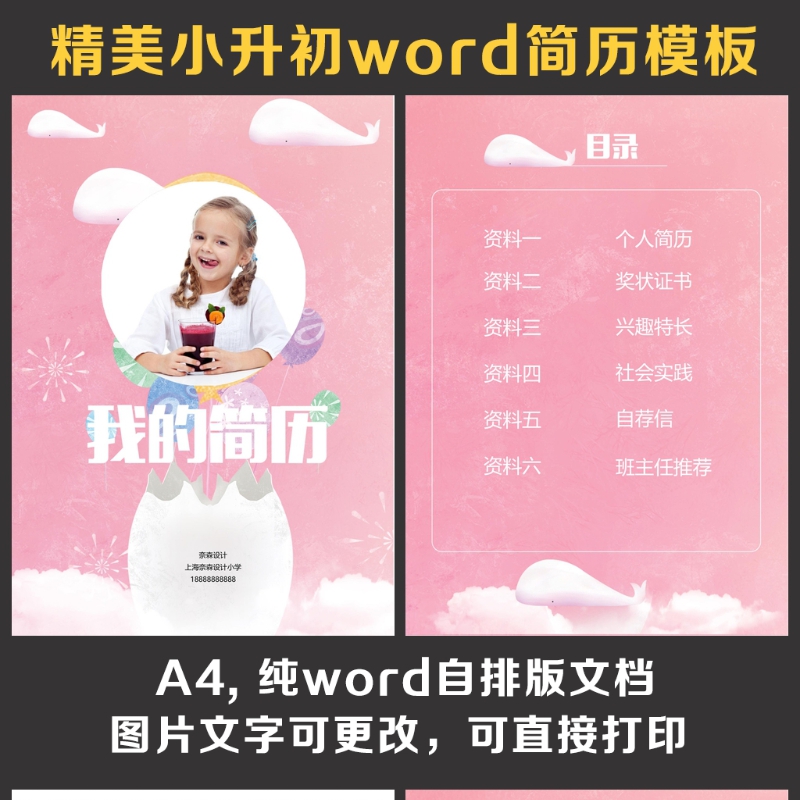 小升初简历