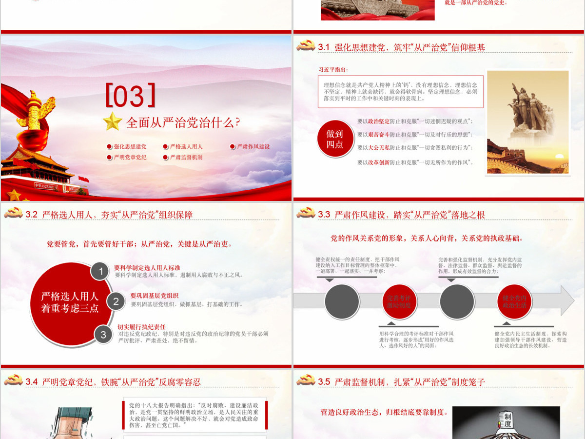 全面从严治党永远在路上ppt党建党风廉政建设党课党支部PPT