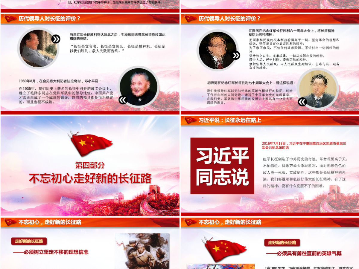 中国工农红军长征胜利85周年PPT模板-含讲稿 中国工农红军长征胜利85周年PPT模板-含讲稿