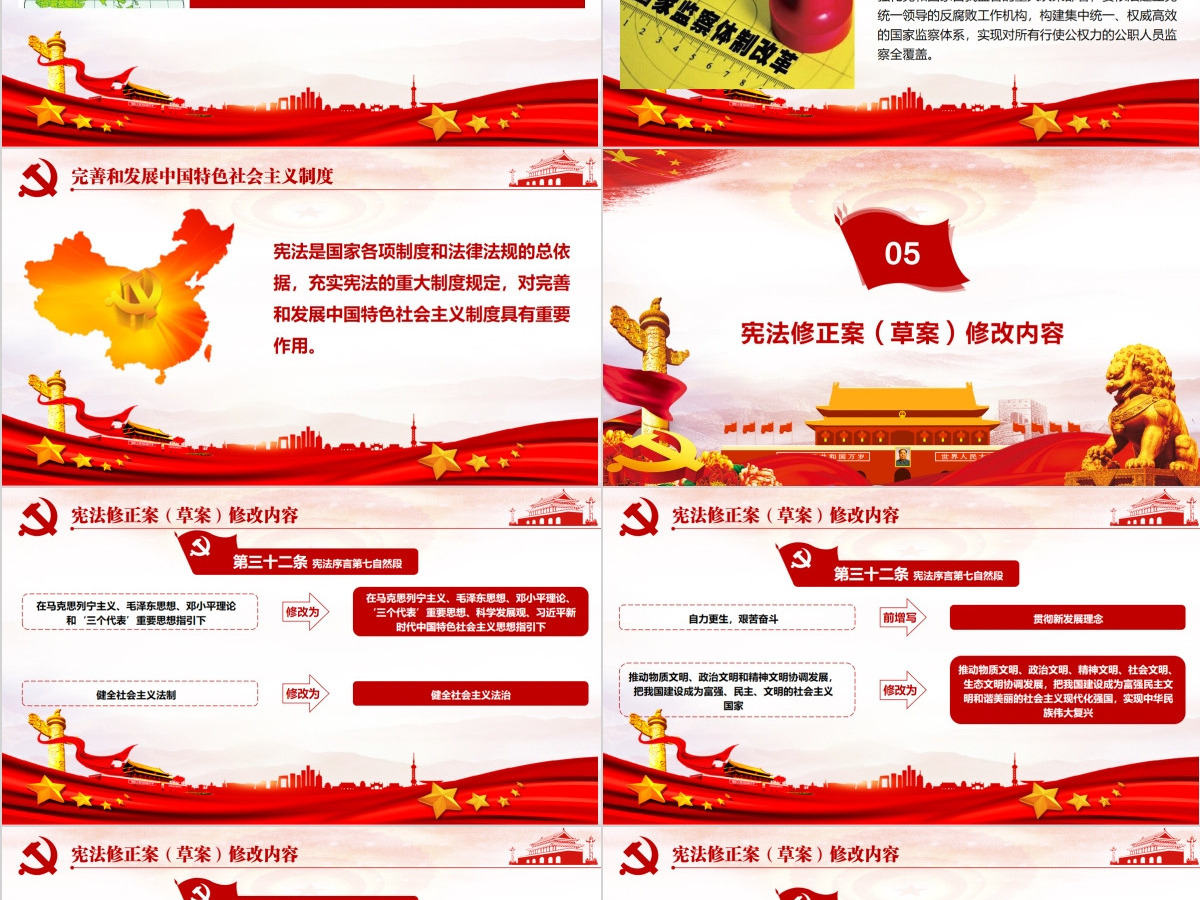 中华人民共和国宪法修正案解读党建PPT 中华人民共和国宪法修正案解读党建PPT