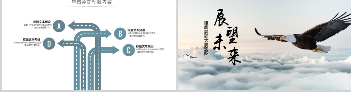 展望未来大展飞鹰企业发展目标PPT模版