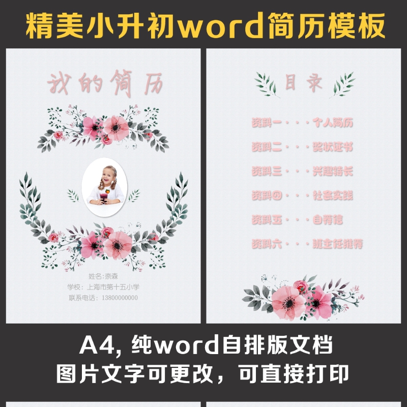 小升初简历 小升初简历