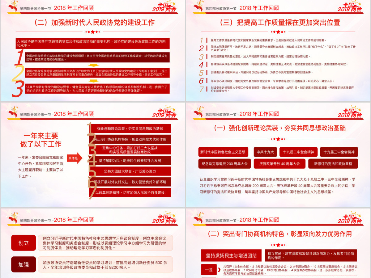 原创2019全国两会政协政府工作报告ppt-版权可商用