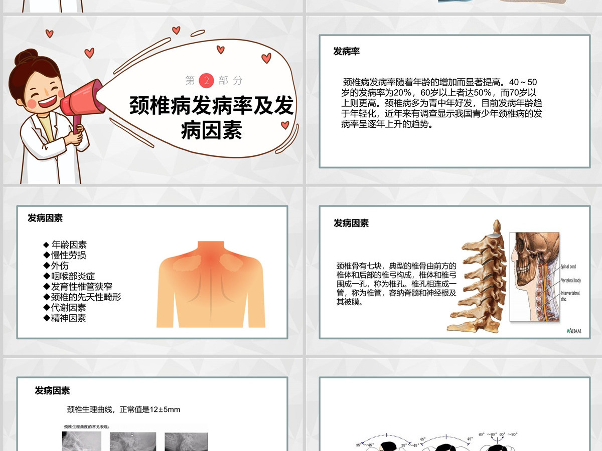 2022医药医疗颈椎病护理清新简约医疗类通用PPT模板 2022医药医疗颈椎病护理清新简约医疗类通用PPT模板