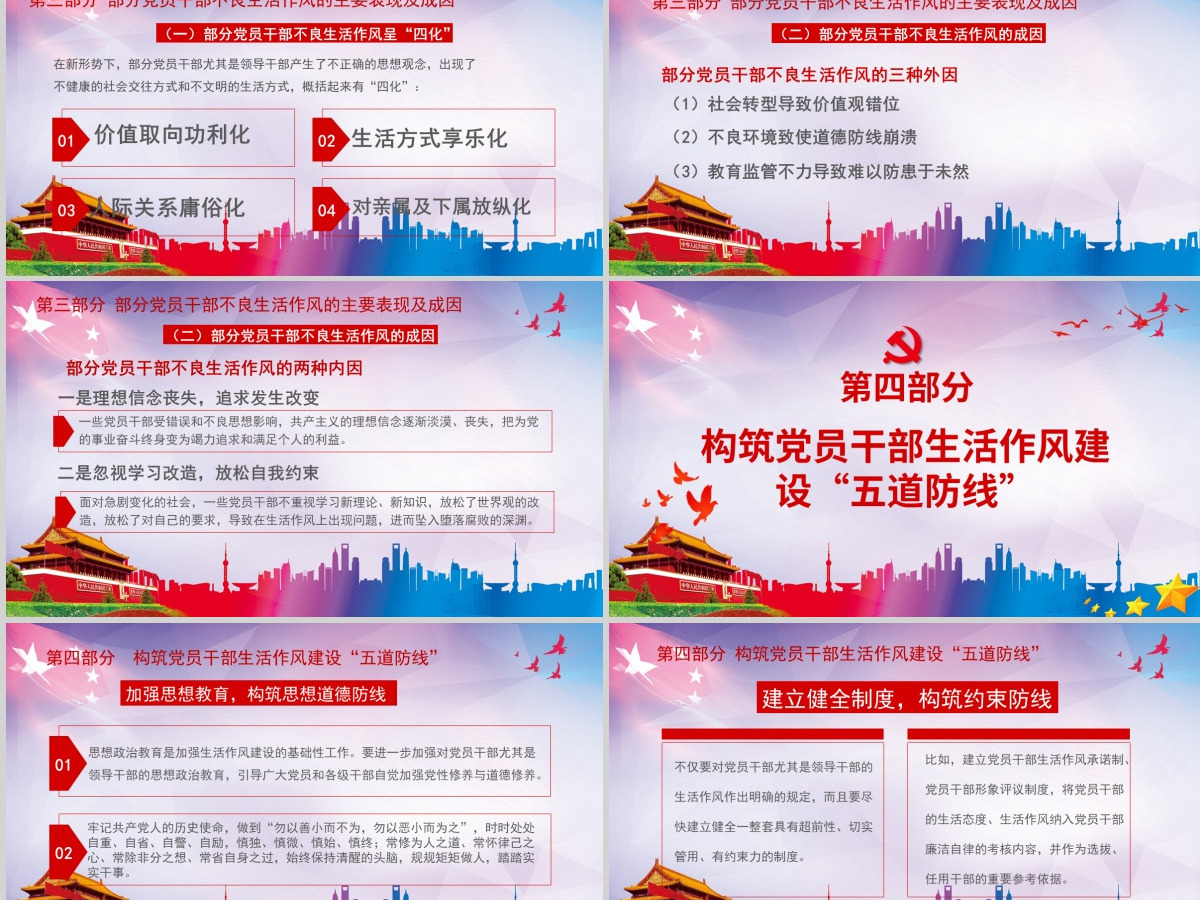 锲而不舍抓作风永不放松严党纪PPT模板