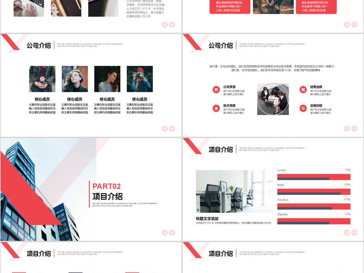 2020红色简洁招商计划书商业计划书PPT模板