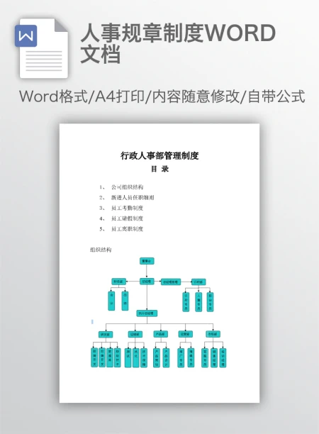 人事规章制度WORD文档