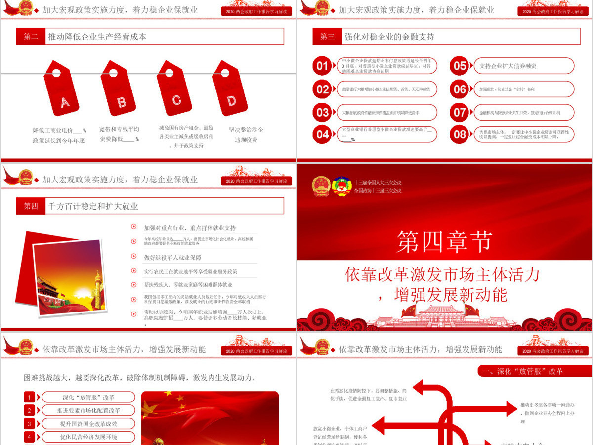 2020全国两会政府工作报告学习解读ppt-含讲稿 2020全国两会政府工作报告学习解读ppt-含讲稿
