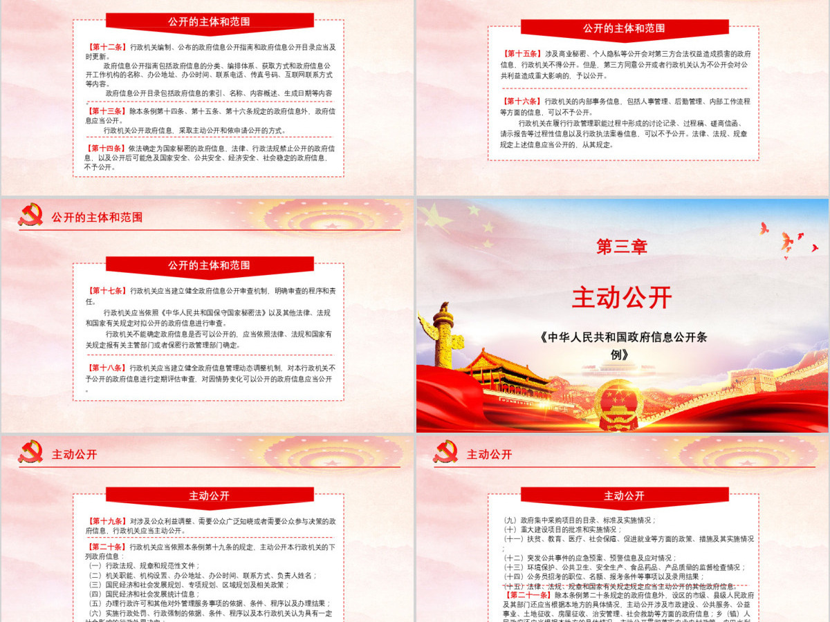 原创中华人民共和国政府信息公开条例2019年修订党课PPT(内含讲稿)-版权可商用 原创中华人民共和国政府信息公开条例2019年修订党课PPT(内含讲稿)-版权可商用