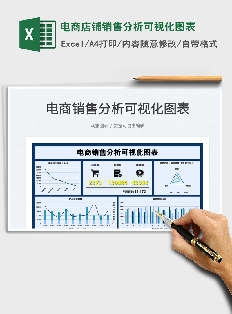 2021电商店铺销售分析可视化图表免费下载