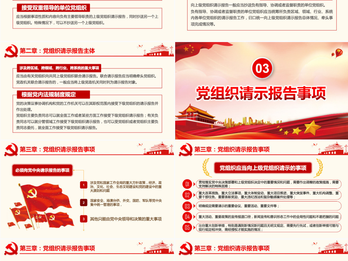 原创中国共产党重大事项请示报告条例解读PPT-版权可商用含讲稿 原创中国共产党重大事项请示报告条例解读PPT-版权可商用含讲稿