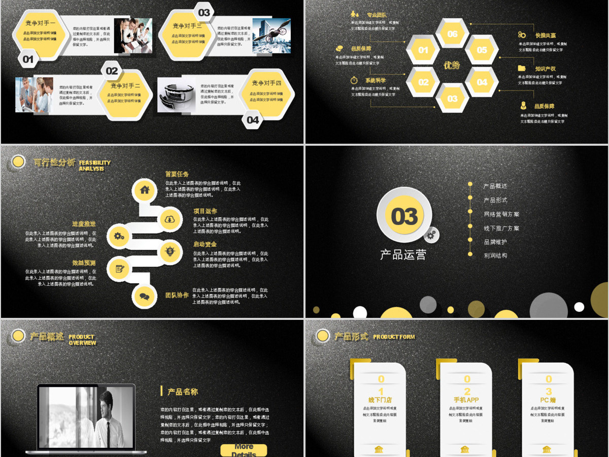 大气金色企业介绍PPT模板创业计划书模板 大气金色企业介绍PPT模板创业计划书模板