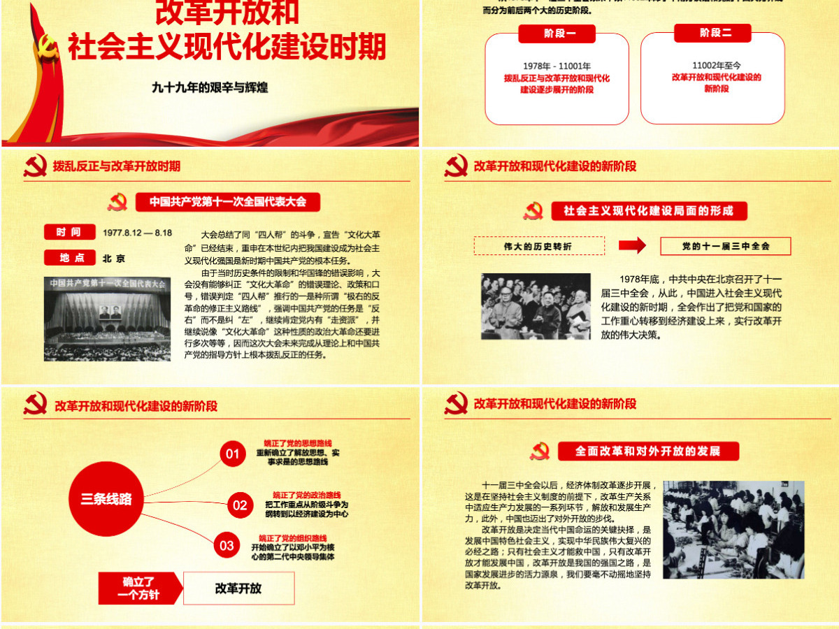 中国共产党党史建党100周年光辉的历程党课学习PPT（内含讲稿）