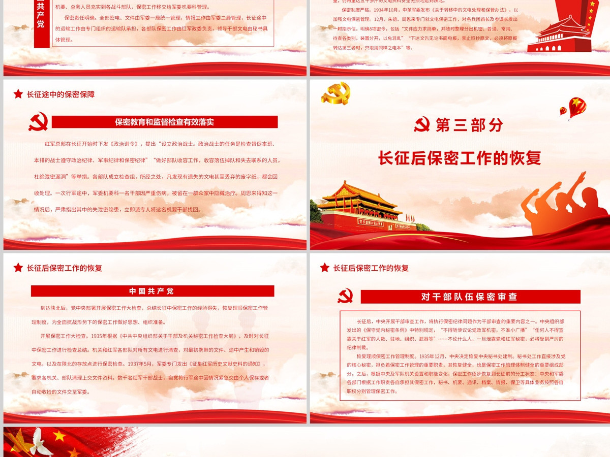 党史上的保密印记PPT红色庄严党在长征前后的保密工作党员培训保密专题党课 党史上的保密印记PPT红色庄严党在长征前后的保密工作党员培训保密专题党课