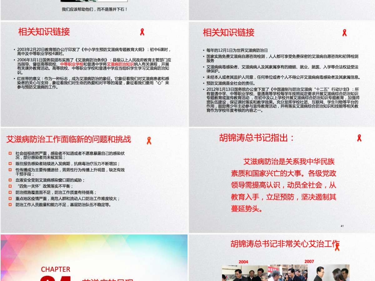 2021世界艾滋病日PPT模板含详细内容