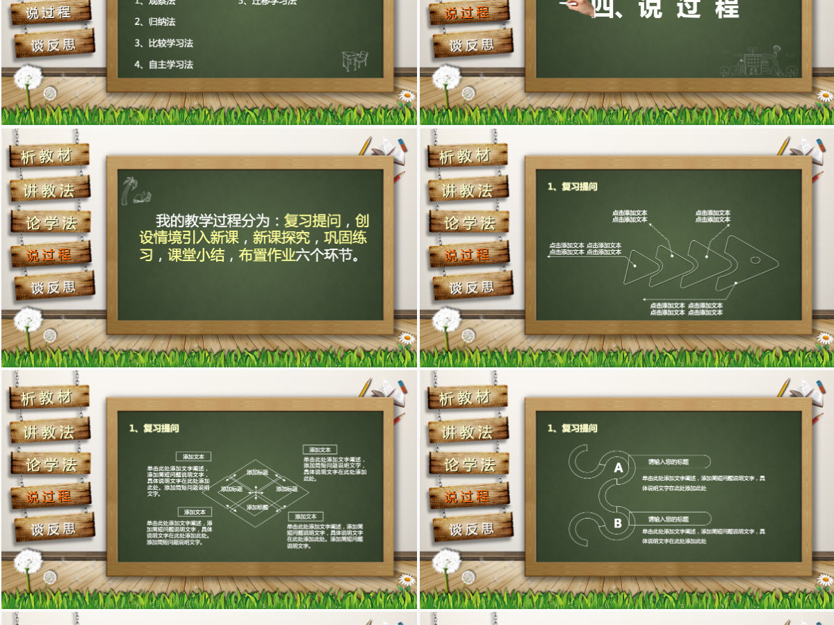 绿色黑板画粉笔卡通校园风格教育培训PPT 绿色黑板画粉笔卡通校园风格教育培训PPT
