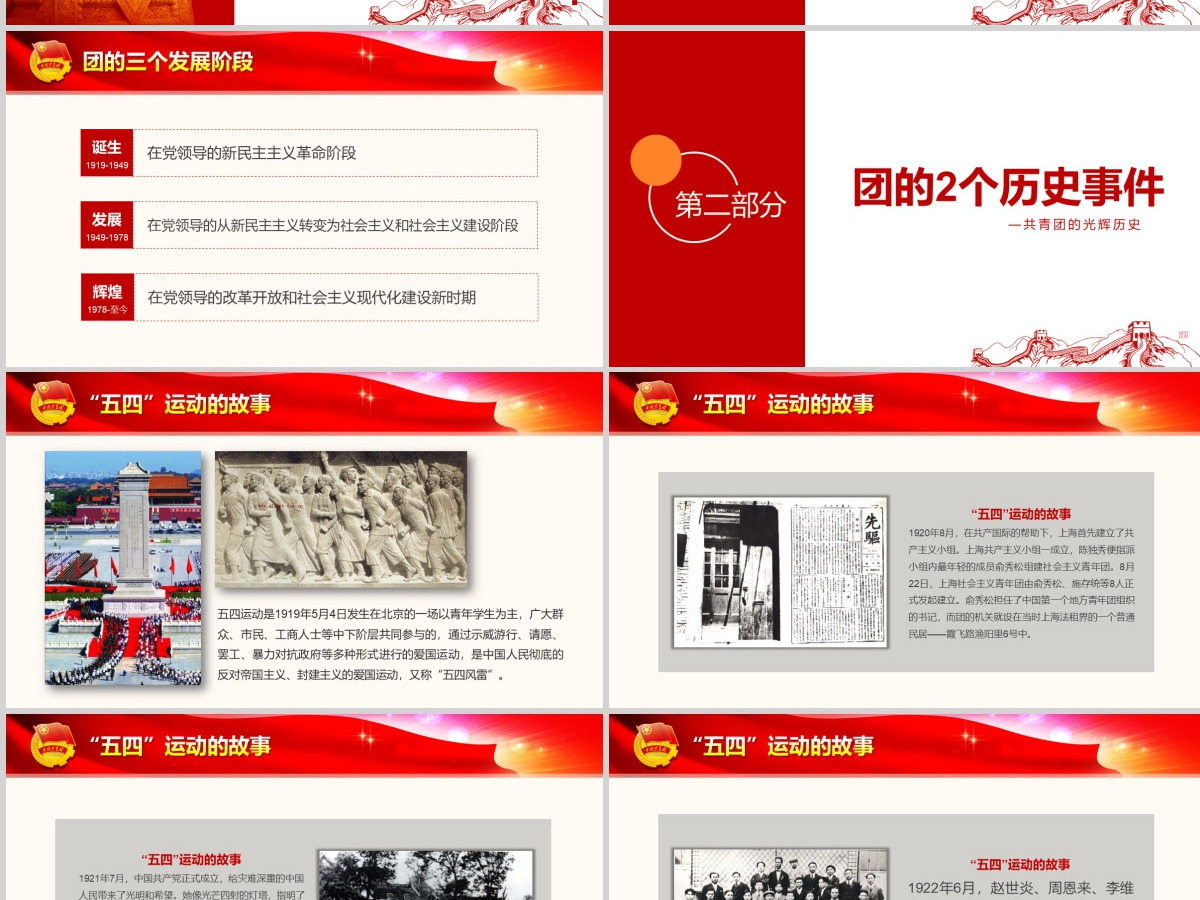 团的历史共青团光辉历史团史共青团PPT