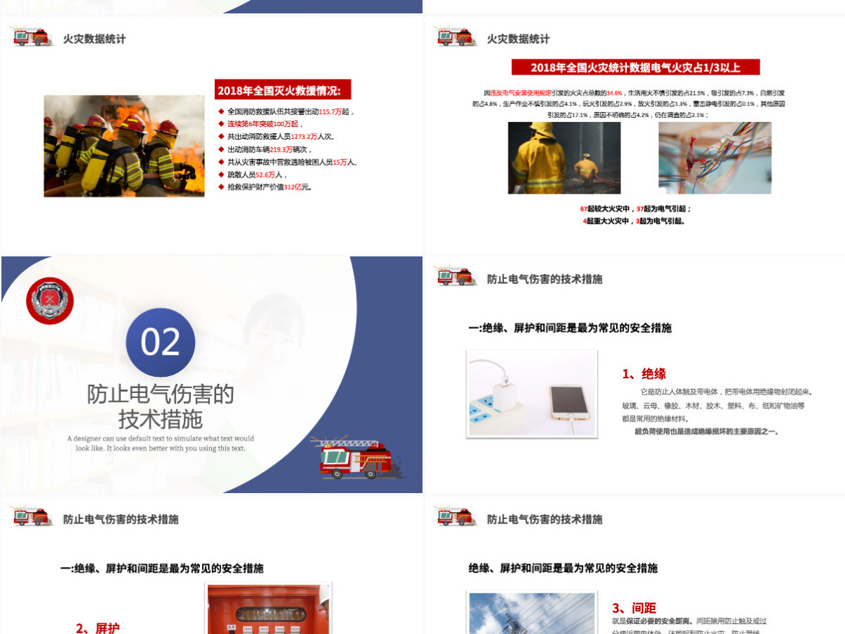 消防与电气安全高级大气增强消防意识PPT