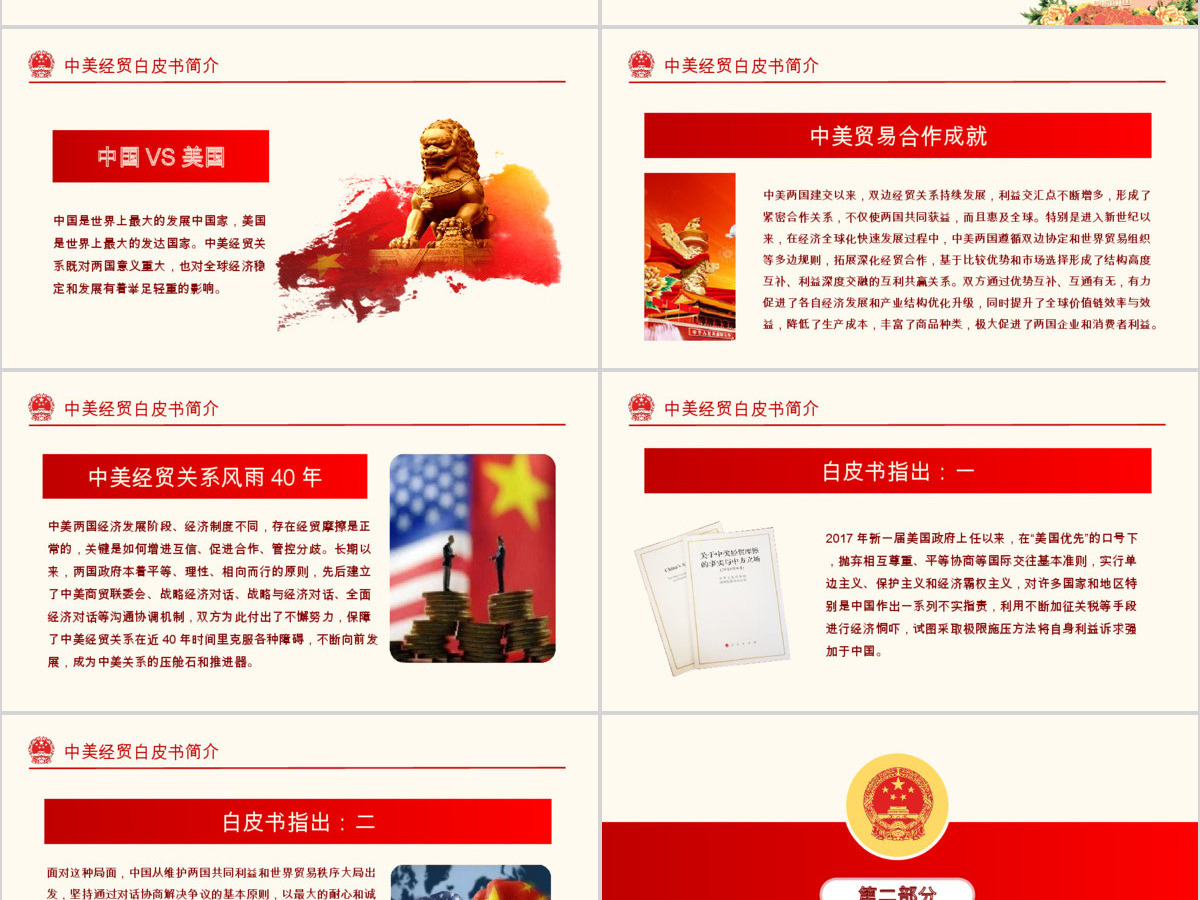 原创中美经贸摩擦白皮书中美贸易战PPT 原创中美经贸摩擦白皮书中美贸易战PPT
