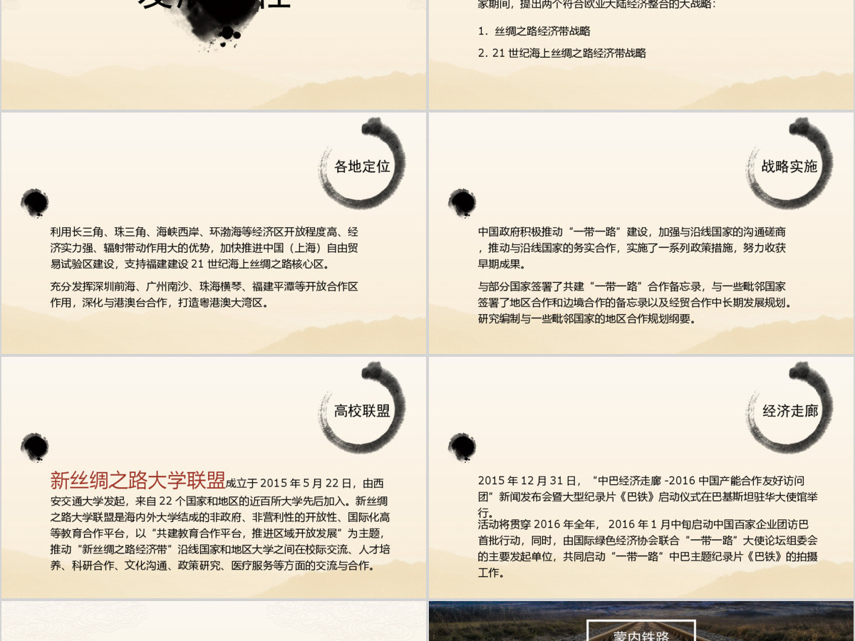 一带一路党建ppt模板 一带一路党建ppt模板