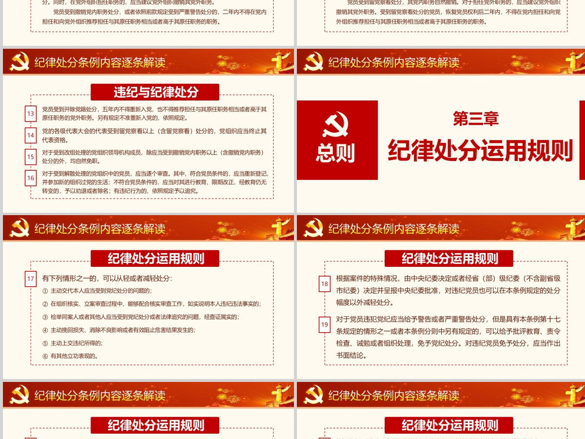 原创精讲新版中国共产党纪律处分条例党课PPT-版权可商用 原创精讲新版中国共产党纪律处分条例党课PPT-版权可商用