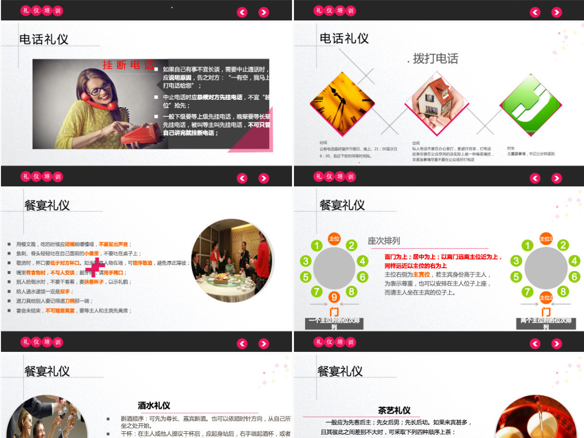 礼仪培训通用ppt模板幻灯片 礼仪培训通用ppt模板幻灯片
