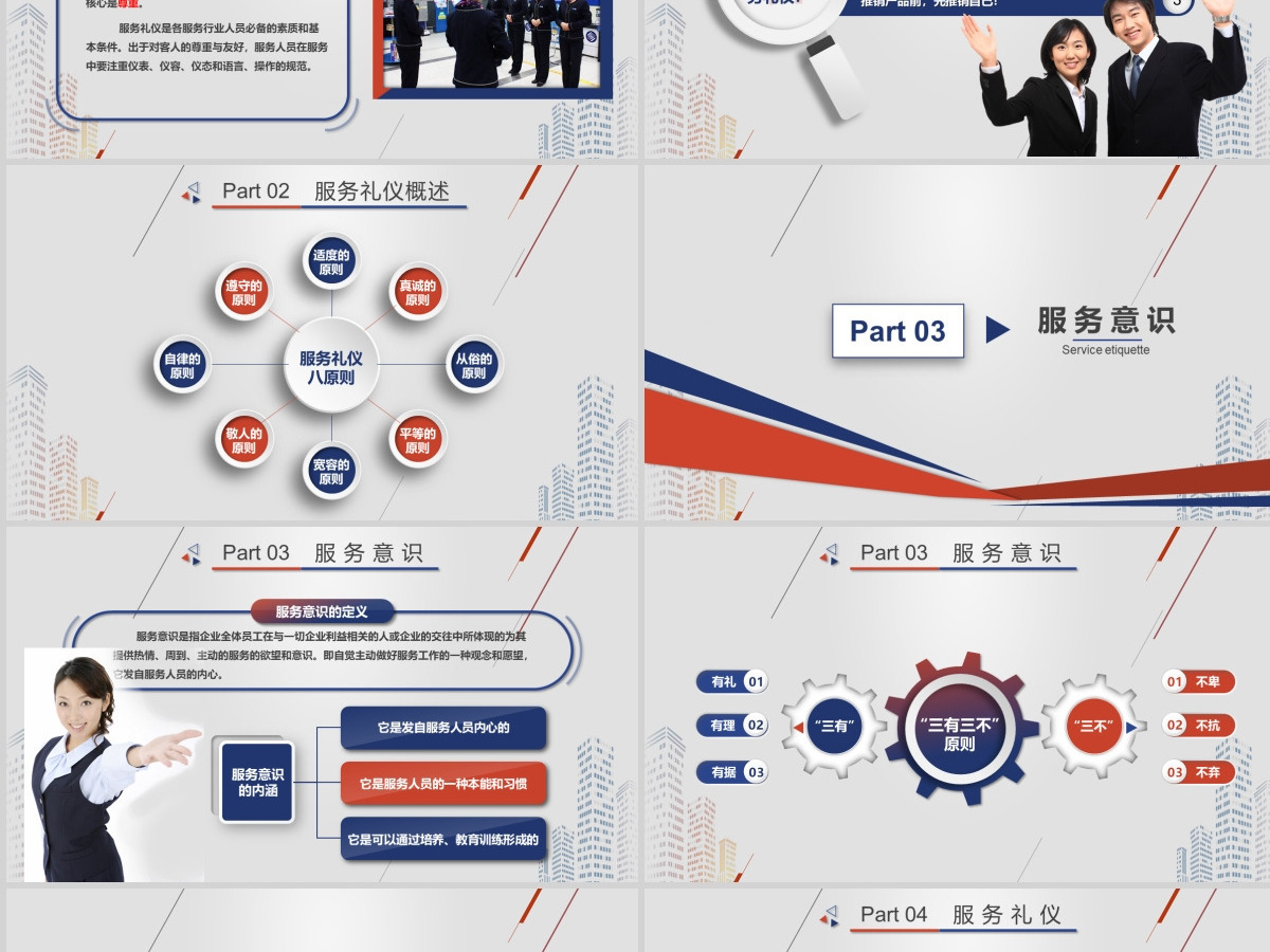营业员基本服务礼仪培训PPT模板 营业员基本服务礼仪培训PPT模板